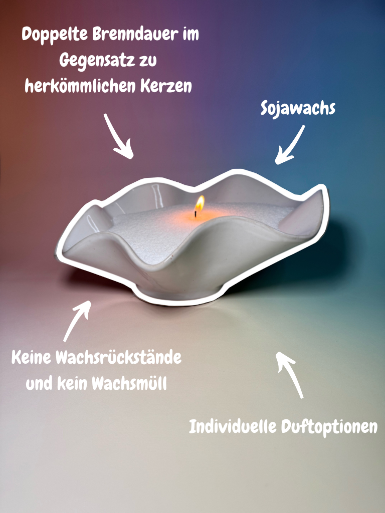 Pearled Candle - Weiß Himbeere